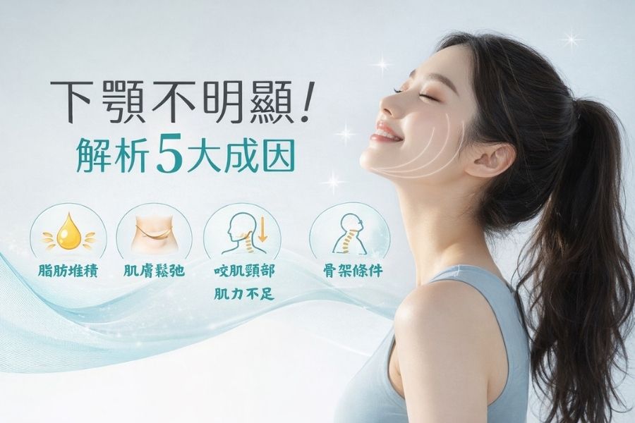 下顎線不明顯這樣做！解析5大成因＆日常保養方法與療程推薦